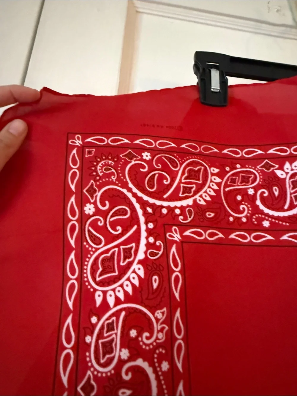 2004 Red Paisley Bandana Scarf (2)